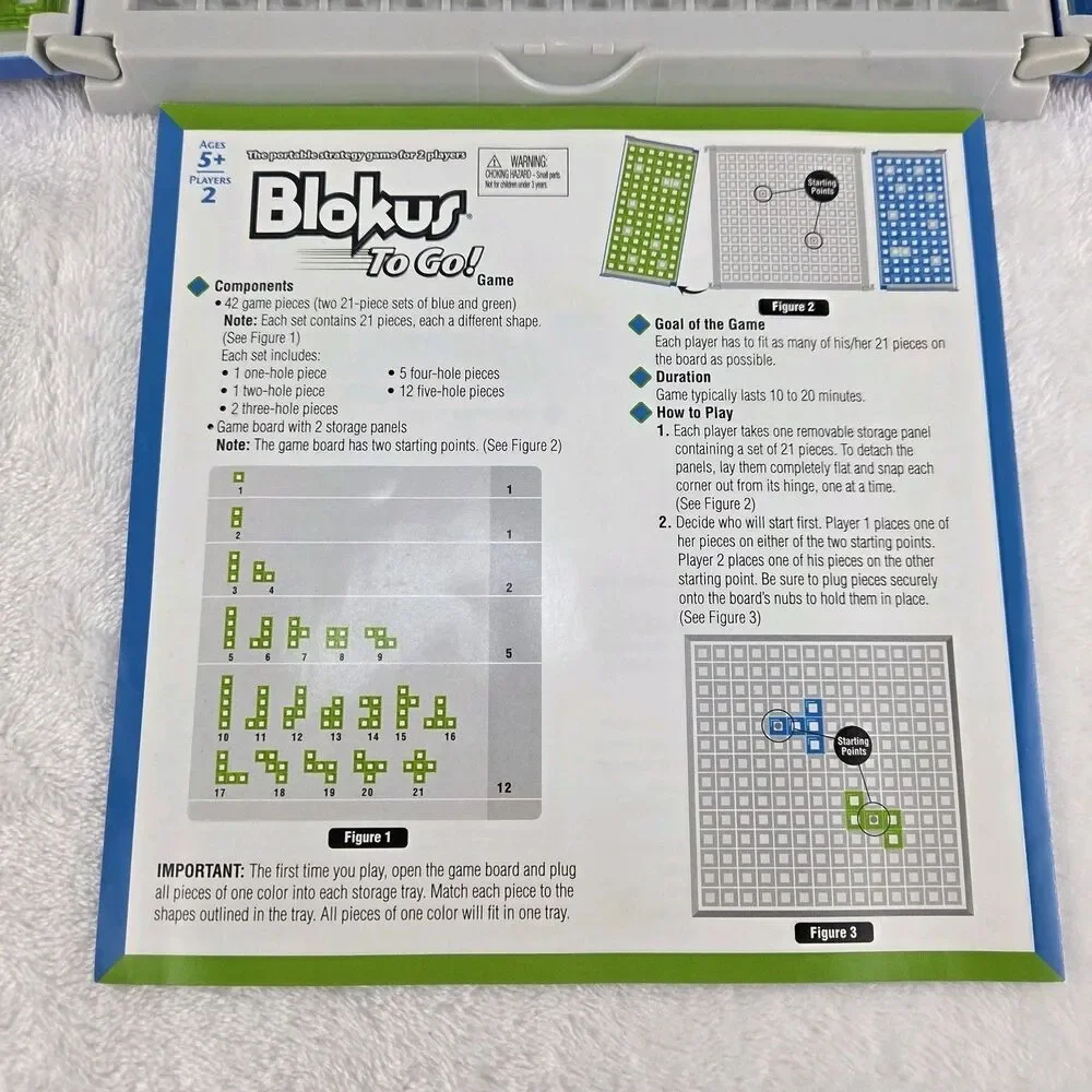 Blokus To Go Portable Travel Strategy Game 2009 Complete No Box
